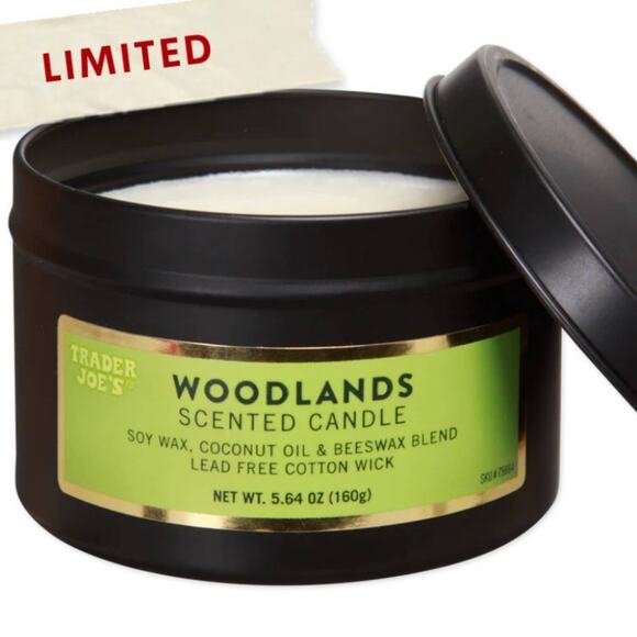 Trader Joe’s Limited Edition Woodlands Scented Soy wax Candle - Earthy Moss Musk - Picture 1 of 1